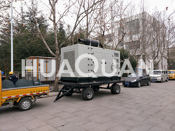 青島市政項(xiàng)目用300kW移動式發(fā)電機(jī)組案例